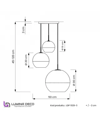 Lampa wisząca - Nowoczesna Potrójna - Złota - Veroni Trio