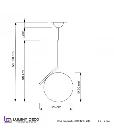 Lampa wisząca - Biała Sorento D20
