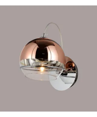 Kinkiet - Lampa ścienna - Różowo Złota - Veroni W1