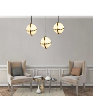 Lampa wisząca do jadalni - Biała Signia D30