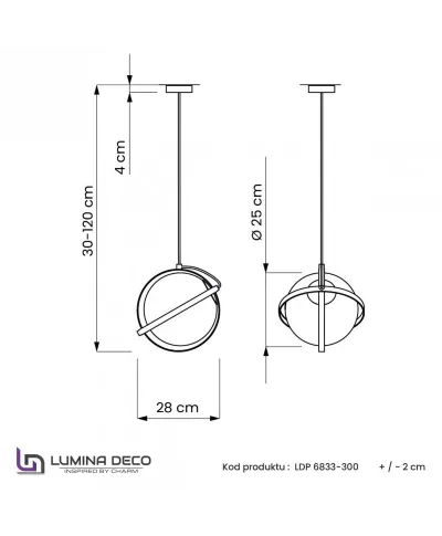 Lampa wisząca do jadalni - Biała Signia D30