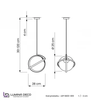 Lampa wisząca do jadalni - Biała Signia D30