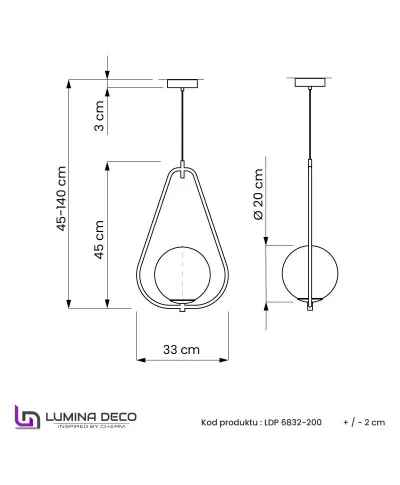 Lampa wisząca biała - Nowoczesna Forneri D20