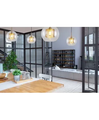 Lampa wisząca - Nowoczesna Pontina Brass