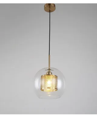 Lampa wisząca - Nowoczesna Pontina Brass