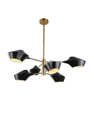 Lampa wisząca - Nowoczesna Czarna Romina W6