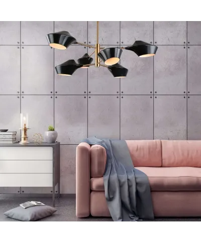 Lampa wisząca - Nowoczesna Czarna Romina W6