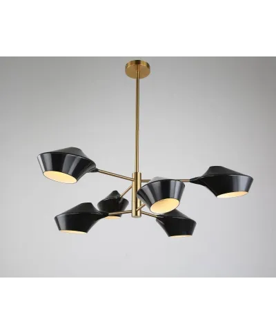 Lampa wisząca - Nowoczesna Czarna Romina W6