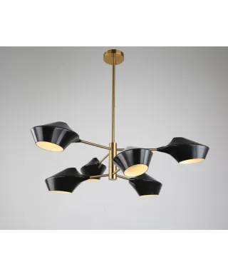 Lampa wisząca - Nowoczesna Czarna Romina W6