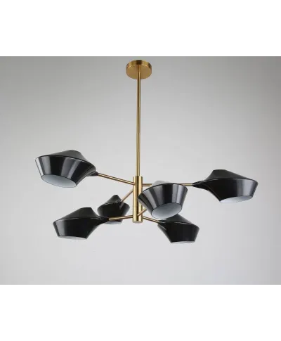 Lampa wisząca - Nowoczesna Czarna Romina W6