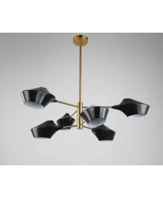 Lampa wisząca - Nowoczesna Czarna Romina W6