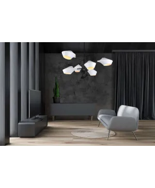 Lampa wisząca - Nowoczesna Biała Romina W6