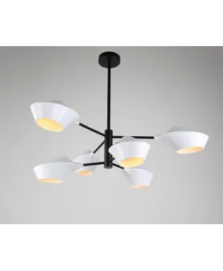 Lampa wisząca - Nowoczesna Biała Romina W6