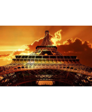 Fototapeta na ścianę - Zachód słońca, Wieża Eiffel - 175x115 cm