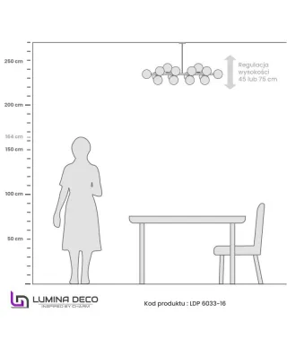 Lampa wisząca - Nowoczesna Złota Petrica W16