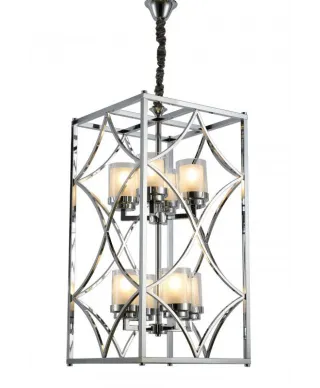 Lampa wisząca - Chromowana Loft - Quadrato Duo