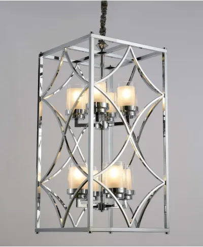 Lampa wisząca - Chromowana Loft - Quadrato Duo