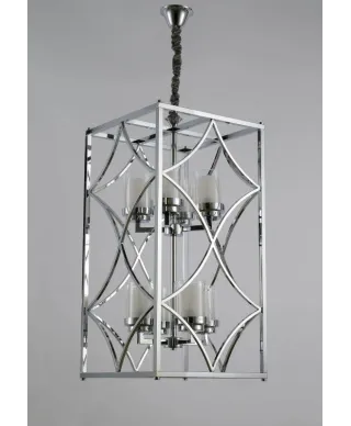 Lampa wisząca - Chromowana Loft - Quadrato Duo