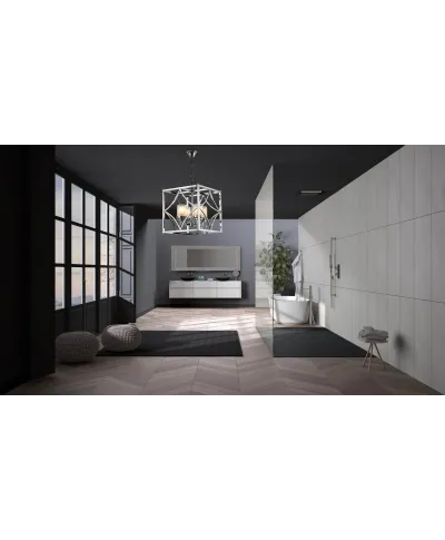 Lampa wisząca LOFT - Chromowana Quadrato