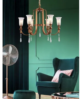 Żyrandol Kryształowy - Nowoczesny Rionella W6