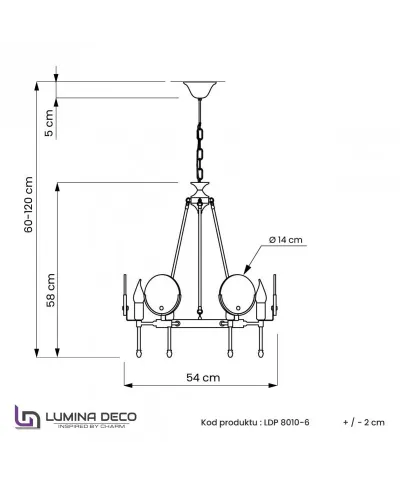 Żyrandol Kryształowy - Nowoczesny Montego W6