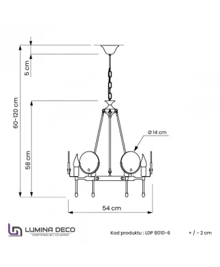 Żyrandol Kryształowy - Nowoczesny Montego W6