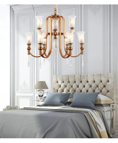 Żyrandol Nowoczesny - Kryształowy Rionella W9