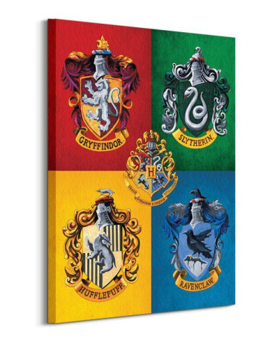 Harry Potter Colourful Crests - obraz na płótnie