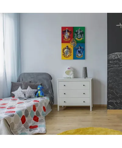 Harry Potter Colourful Crests - obraz na płótnie