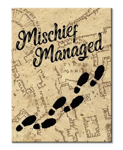 Harry Potter Mischief Managed - obraz na płótnie