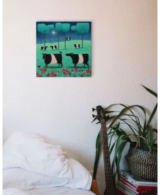 Belties in Green and Blue - obraz na płótnie