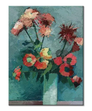 Dahlias - obraz na płótnie