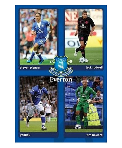 Everton (Rodwell, Yakubu, Pienaar & Howard) - plakat
