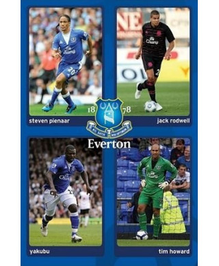Everton (Rodwell, Yakubu, Pienaar & Howard) - plakat