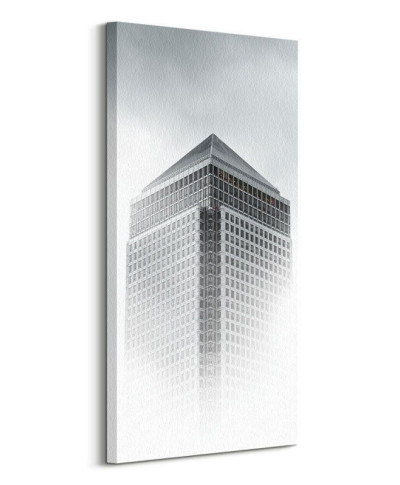 Wieżowiec we mgle - obraz na płótnie