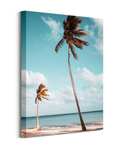Palmy na plaży - obraz na płótnie