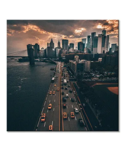 Pochmurny Manhattan - obraz na płótnie