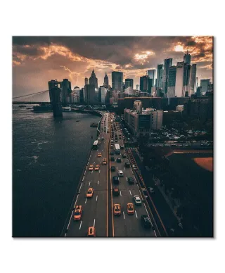 Pochmurny Manhattan - obraz na płótnie