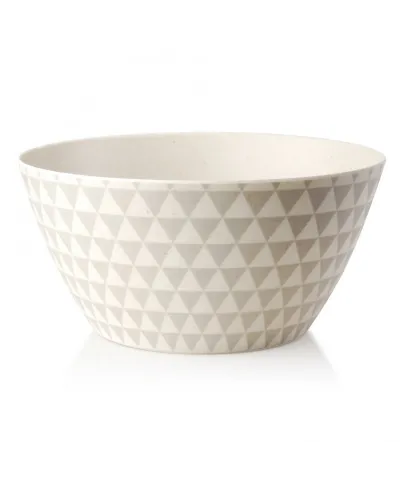Miska - Bambusowa Szaro biała - Ekologiczna - 14,5cm