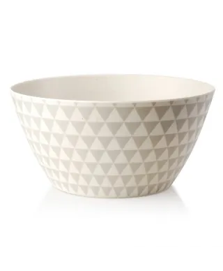 Miska - Bambusowa Szaro biała - Ekologiczna - 14,5cm