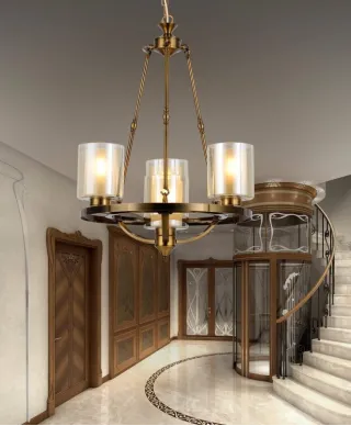 Lampa wisząca - Mosiężna Santini W4