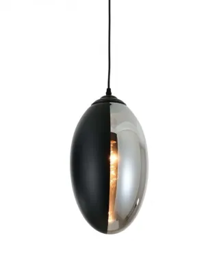 Lampa wisząca - Loft - Czarna dymiona - Carlton