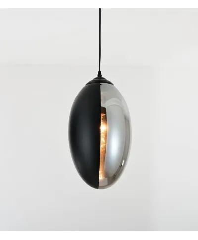 Lampa wisząca - Loft - Czarna dymiona - Carlton