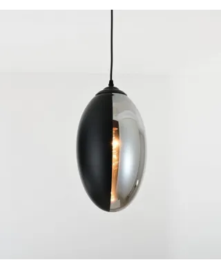 Lampa wisząca - Loft - Czarna dymiona - Carlton