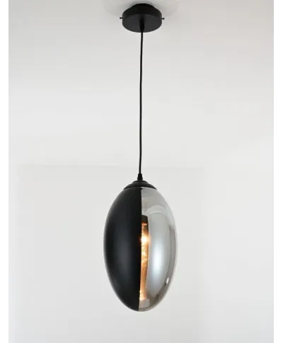 Lampa wisząca - Loft - Czarna dymiona - Carlton