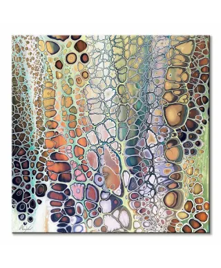 Obraz na płótnie - Lava Flow - Abstrakcja - 85x85 cm