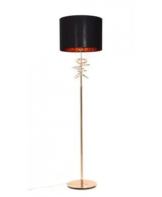 Lampa Podłogowa - Stojąca czarna - Milari