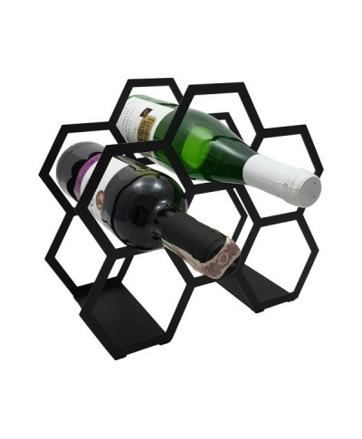 Stojak na wino na 6 butelek - Metalowy - PLASTER