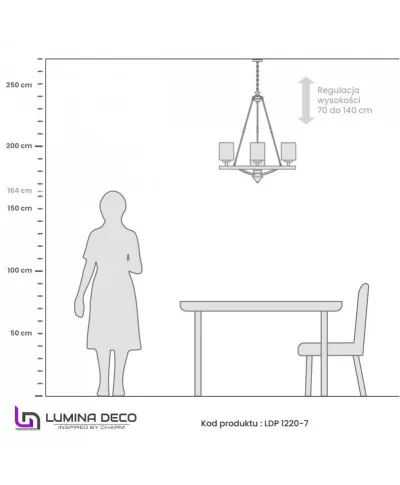 Lampa wisząca - Loft Chromowana Santini W7