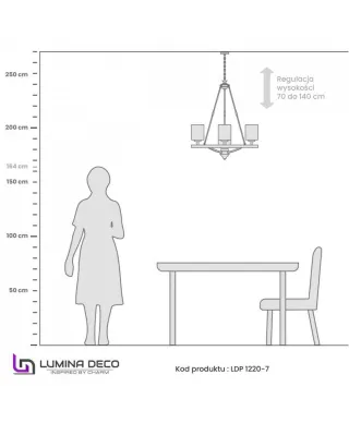 Lampa wisząca - Loft Chromowana Santini W7